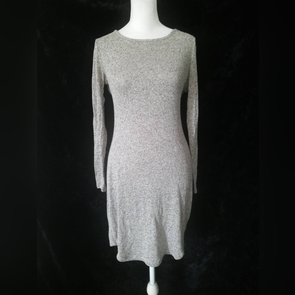 Kristin Nicole Knit Sweater Dress Long Sleeve Black Gray Size Small - Picture 1 of 3